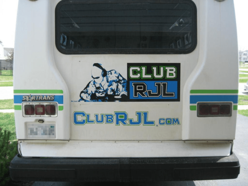 Club RJL party bus side view